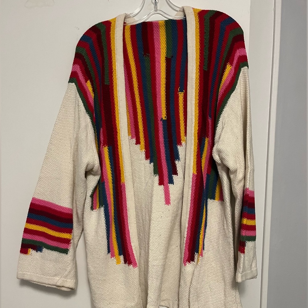 Stacked Rainbow Sweater in Cream